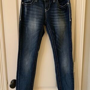 Daytrip Blue Skinny Jeans with Faded Wash